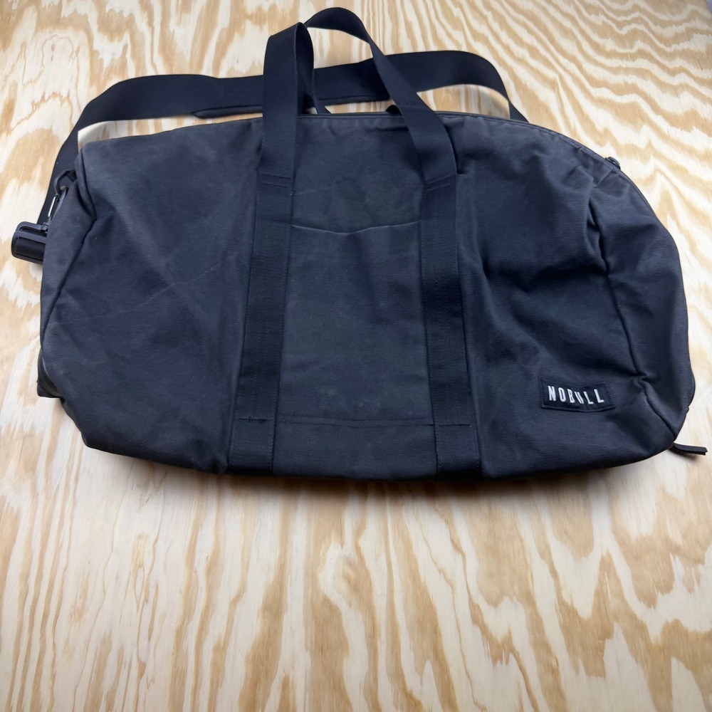 NOBULL Waxed Canvas Duffle Bag Black Training Gym Travel Carry On Bag